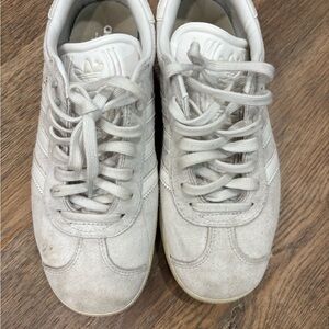 Adidas Light Gray and White Sneakers